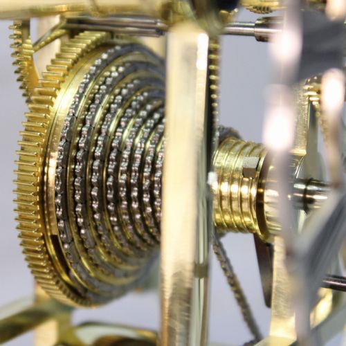 A RARE AND SMALL ENGLISH SKELETON CLOCK OF UNUSUAL STYLE BY RICHARD WINTER OF CHIEVELEY CIRCA 1860 - ADDITIONAL PHOTO 14