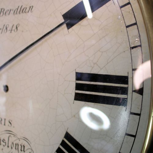 A VERY LARGE AND MAGNIFICENT FUSEE WALL 'DIAL CLOCK' BY THE WELSH MAKER HENRY HARRIS OF MONYTHUSLOYN CIRCA 1848 - ADDITIONAL PHOTO 6