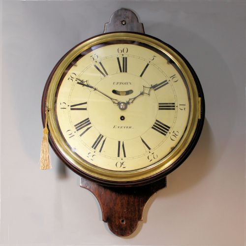 A 'Salt Box' Verge Escapement, Fusee, English Dial Wall Clock by Upjohn of Exeter. Circa 1790.