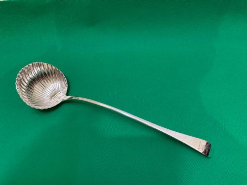 Silver Shell Bowled Punch Ladle