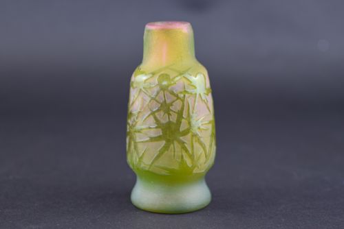 Small Galle Cameo Glass Thistle Design Vase C.1900