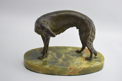 Fine Austrian Bronze Model of a Borzoi