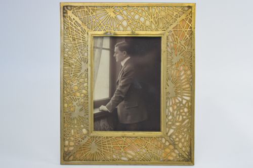 Tiffany Glass Pine Needle Photo Frame