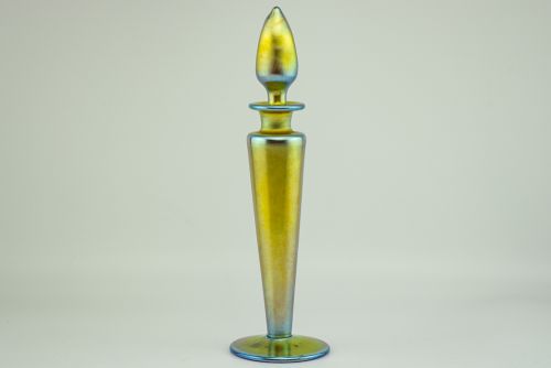 Steuben Aurene Gold Iridescent Glass Perfume Bottle