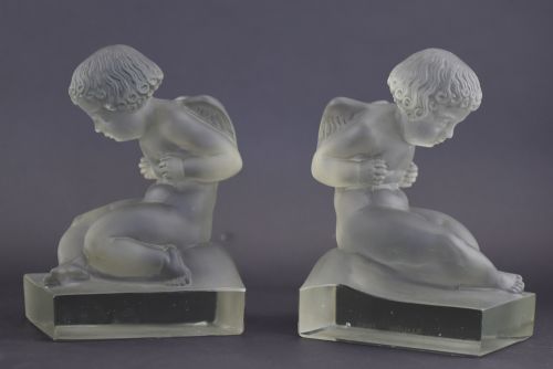 Rene Lalique Amour Bookends