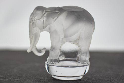 Rene Lalique Toby Elephant Paperweight