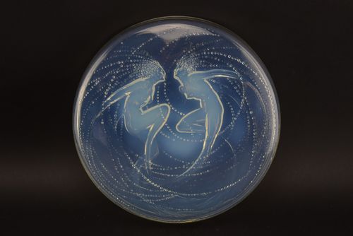 Rene Lalique Deux Sirenes Opalescent Box