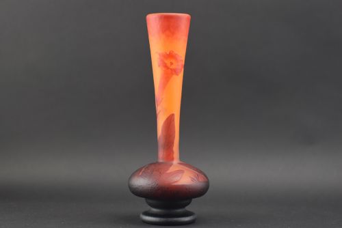 Daum Cameo Glass Vase C1900