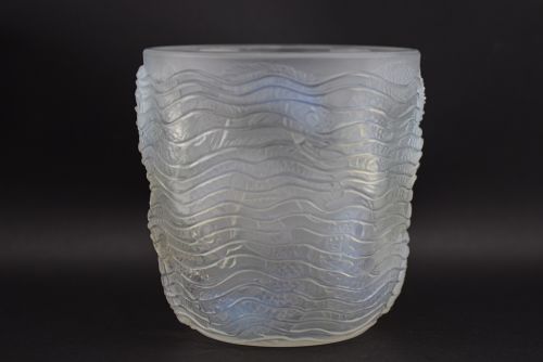 Rene Lalique Opalescent Dauphins Vase