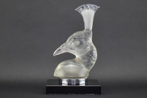 Rene Lalique Peacock Head Car Mascot