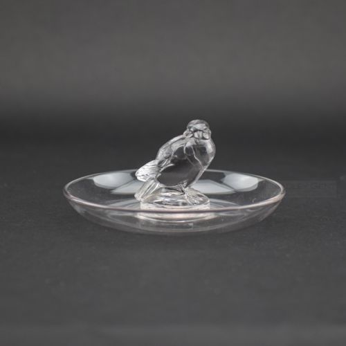 Rene Lalique Clear Glass Moineau Ashtray 1925