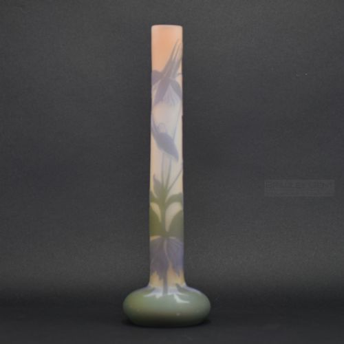 Galle Fuchia Cameo Glass Vase C1900