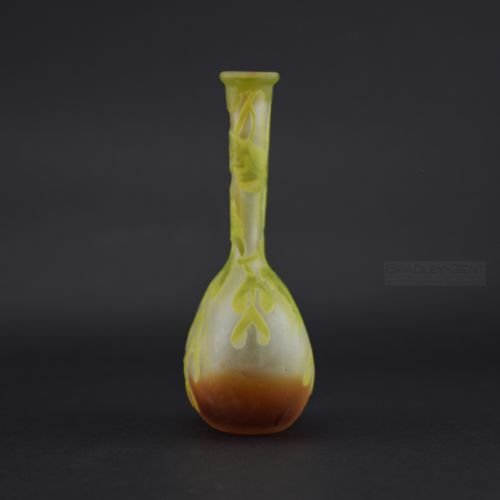 GALLE CAMEO GLASS SYCAMORE VASE C1900 - ADDITIONAL PHOTO 1