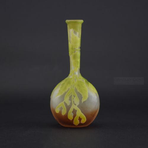 GALLE CAMEO GLASS SYCAMORE VASE C1900 - ADDITIONAL PHOTO 2