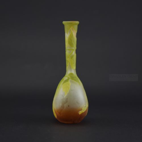 GALLE CAMEO GLASS SYCAMORE VASE C1900 - ADDITIONAL PHOTO 3