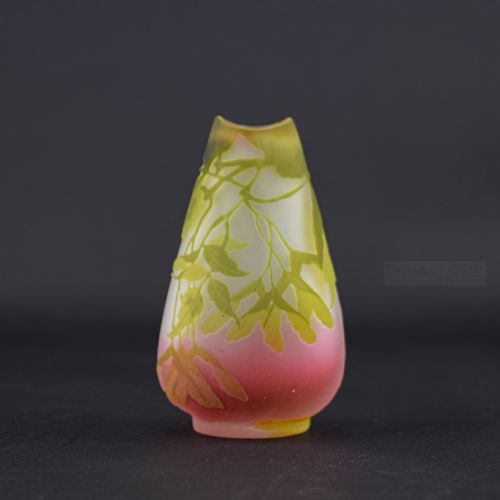 Emile Galle Sycamore Cameo Glass Vase