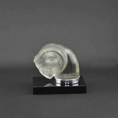 RENE LALIQUE RAMS HEAD CAR MASCOT 1928 - ADDITIONAL PHOTO 1