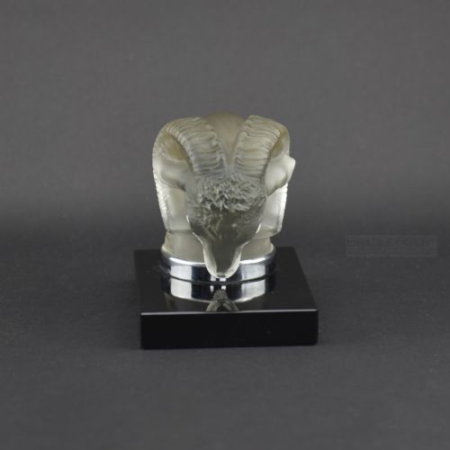 RENE LALIQUE RAMS HEAD CAR MASCOT 1928 - ADDITIONAL PHOTO 2