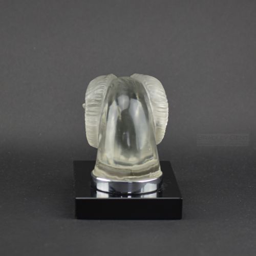 RENE LALIQUE RAMS HEAD CAR MASCOT 1928 - ADDITIONAL PHOTO 3