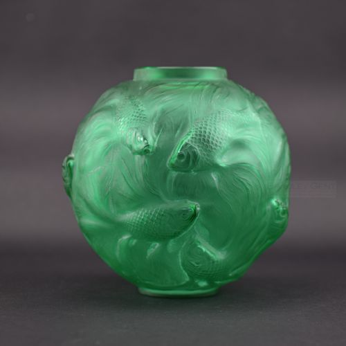 Rene Lalique Green Formose Vase 1924