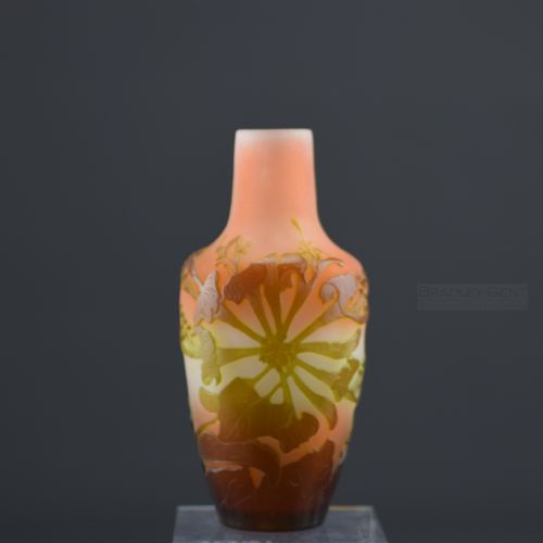 Galle Cameo Glass Honeysuckle Vase C1900