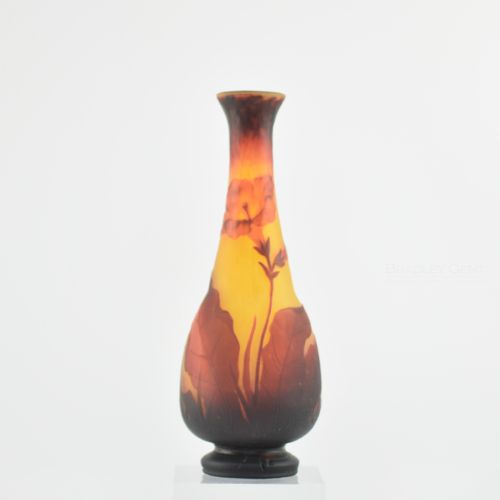 Daum Nancy Nicotiana Cameo Glass Vase C1900