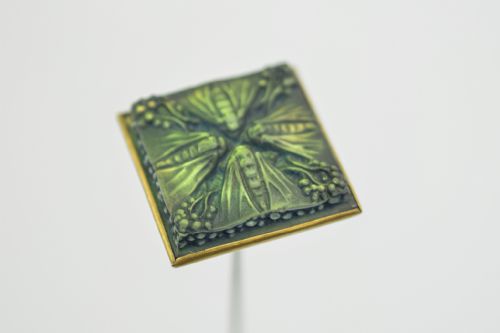 Rene Lalique Green Quatre Papillons Hatpin C1912