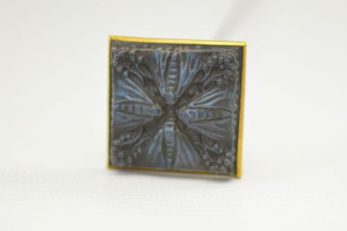 Rene Lalique Blue Quatre Papillons Hatpin C1912