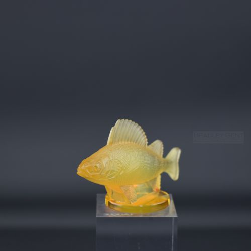 Rene Lalique Amber Opalescent Perch Car Mascot C1929