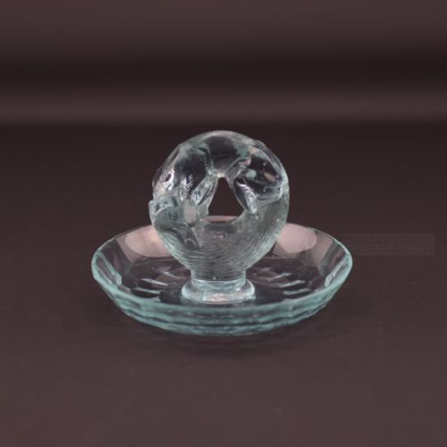Rene Lalique Alaska Ashtray in Rare Alexandrite Glass C1931