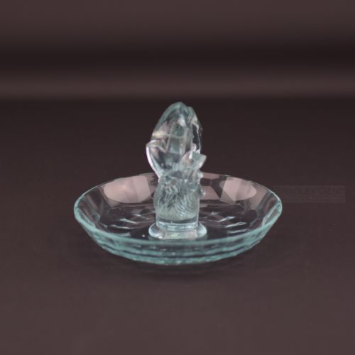 fig 1. Rene Lalique Alaska ashtray in rare alexandrite glass C1931