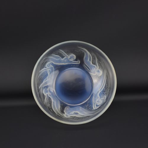 R Lalique Opalescent Ondines Bowl C1920s