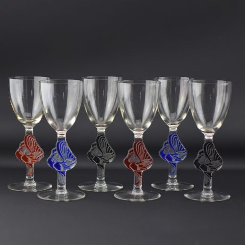 Set of 6 Rene Lalique William Glass C1925