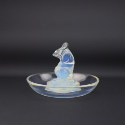 Rene Lalique Opalescent Souris (Mouse) Ashtray C1925