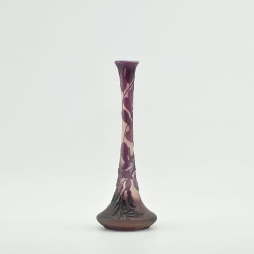Galle Wisteria Cameo Glass Vase C1900