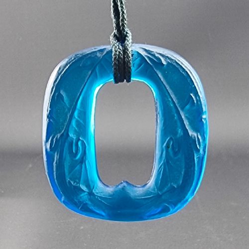 Rene Lalique Electric Blue Lezards Pendant C1920