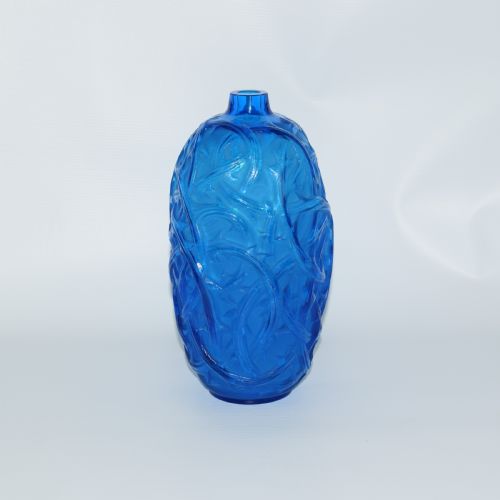Rene Lalique Electric Blue Ronces Vase C1921
