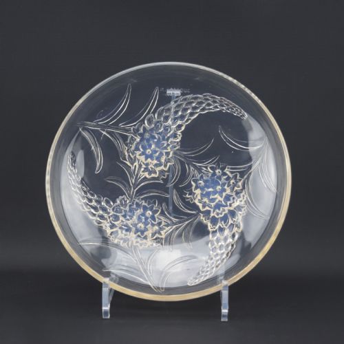 Rene Lalique Veronique Shallow Opalescent Glass Bowl C1928