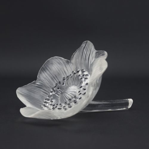 Rene Lalique Anemone Flower Paperweight C1931