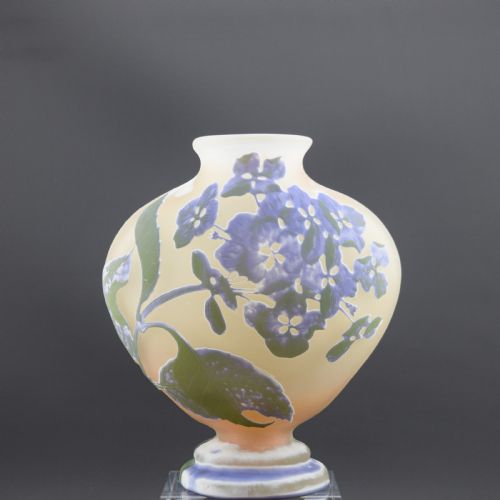 Galle Cameo Glass Hydrangea Vase C1905