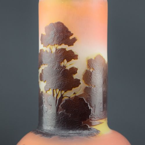GALLE CAMEO GLASS AQUATIC VASE C1920 - ADDITIONAL PHOTO 3