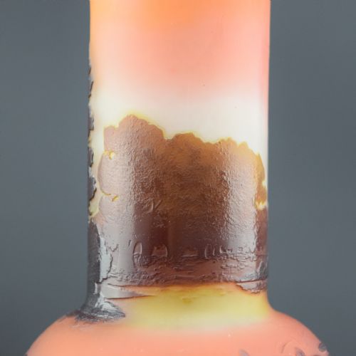 GALLE CAMEO GLASS AQUATIC VASE C1920 - ADDITIONAL PHOTO 5