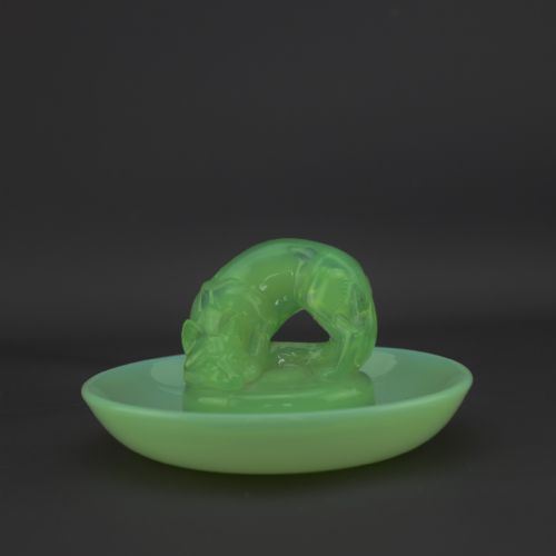 Rene Lalique Renard Mint Opalescent Ashtray C1926