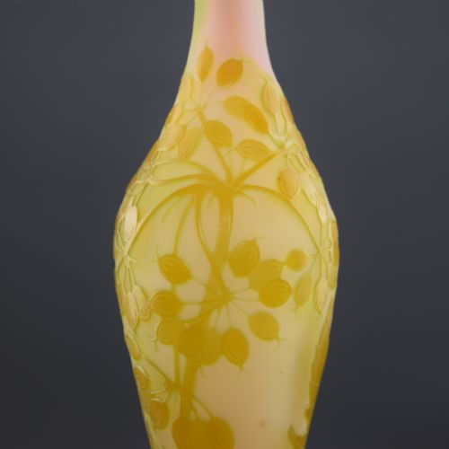 TALL GALLE FLORAL CAMEO GLASS VASE C1910 - ADDITIONAL PHOTO 6