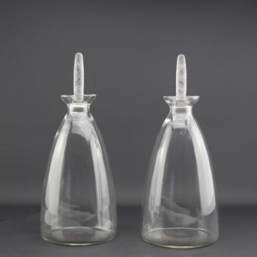 PAIR OF RENE LALIQUE DORNACH DECANTERS C1927 - ADDITIONAL PHOTO 1