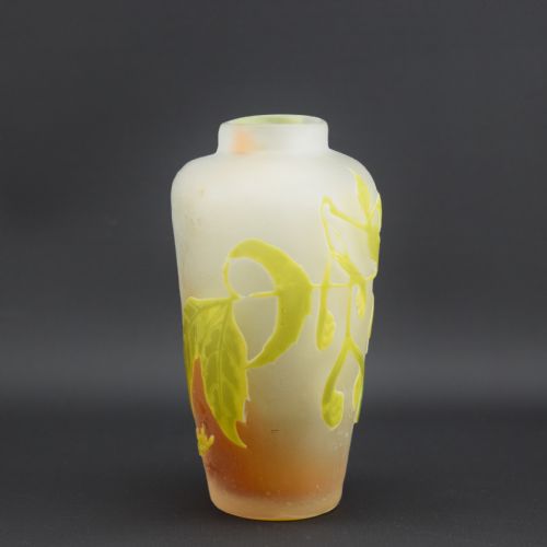GALLE CAMEO GLASS SYCAMORE VASE C1908 - ADDITIONAL PHOTO 3