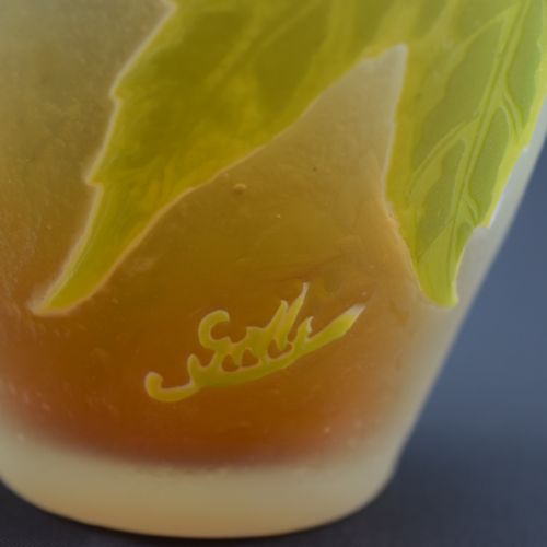 GALLE CAMEO GLASS SYCAMORE VASE C1908 - ADDITIONAL PHOTO 5