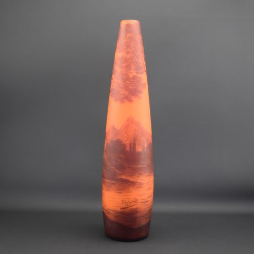 Richard Loetz Cameo Glass Vase Castle Scene C1910