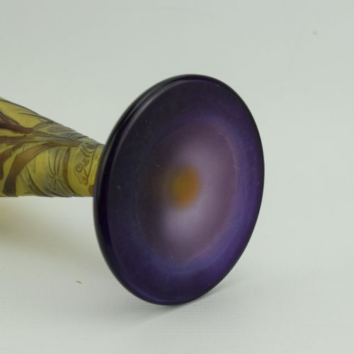 GALLE CAMEO GLASS AQUATIC IRIS VASE C1908 - ADDITIONAL PHOTO 9