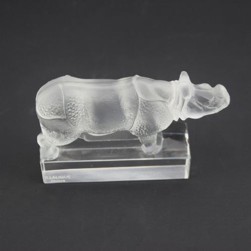 RENE LALIQUE RHINOCEROS PAPERWEIGHT C1931 - ADDITIONAL PHOTO 6